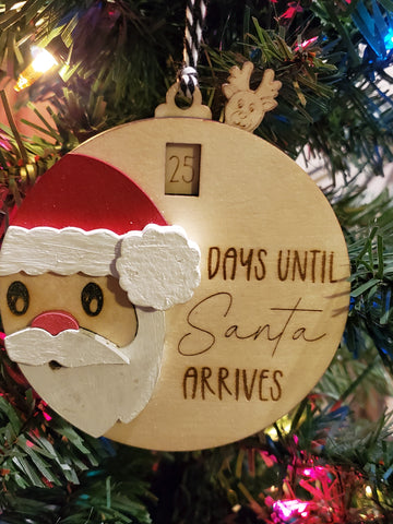 Santa Advent Calendar Ornament - Made to Order