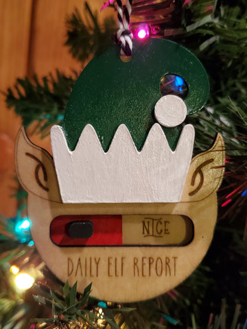 Daily Elf Report Ornament - Made to Order